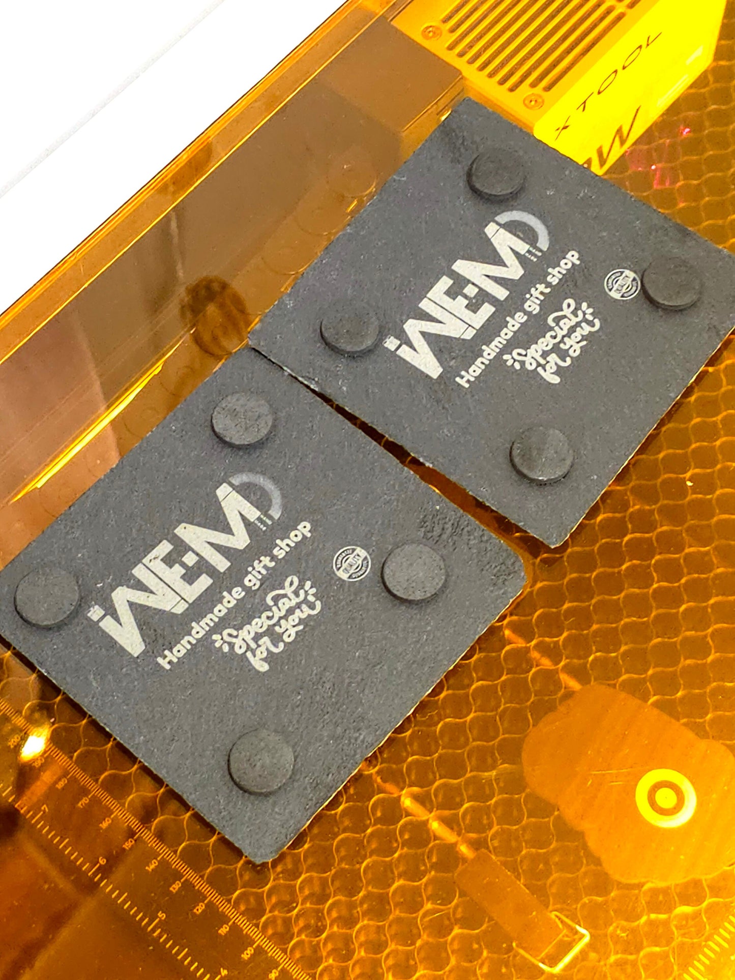 Set of 4 Slate Drink Coasters - Engraved Photo Slate Coasters - Custom Wedding Gift - Monogram Stone Coasters -Christmas Gift for Home