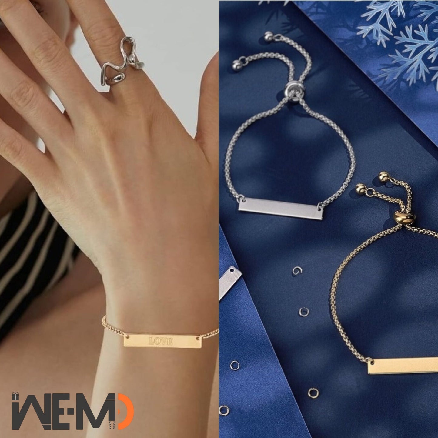 Personalized Bracelet for Women Gold Bar Bracelet Custom Initial Bracelet , custom name bracelet unique gift for her, anniversary gift