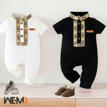 Baby Shower Gift for Boy, Islamic Newborn Romper Set, Personalized Baby Outfit, Coming Home Clothes, Soft Organic Cotton