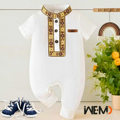Baby Shower Gift for Boy, Islamic Newborn Romper Set, Personalized Baby Outfit, Coming Home Clothes, Soft Organic Cotton