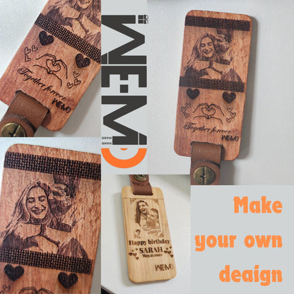 Personalized Key Chain - Custom Keychain Gift Engraved Wood  keychain for Home Car Office, Birthday or Anniversary Gift, Corporate Employee,