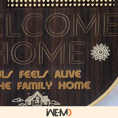 Customized Welcome Home Sign, engraved Wooden Sign