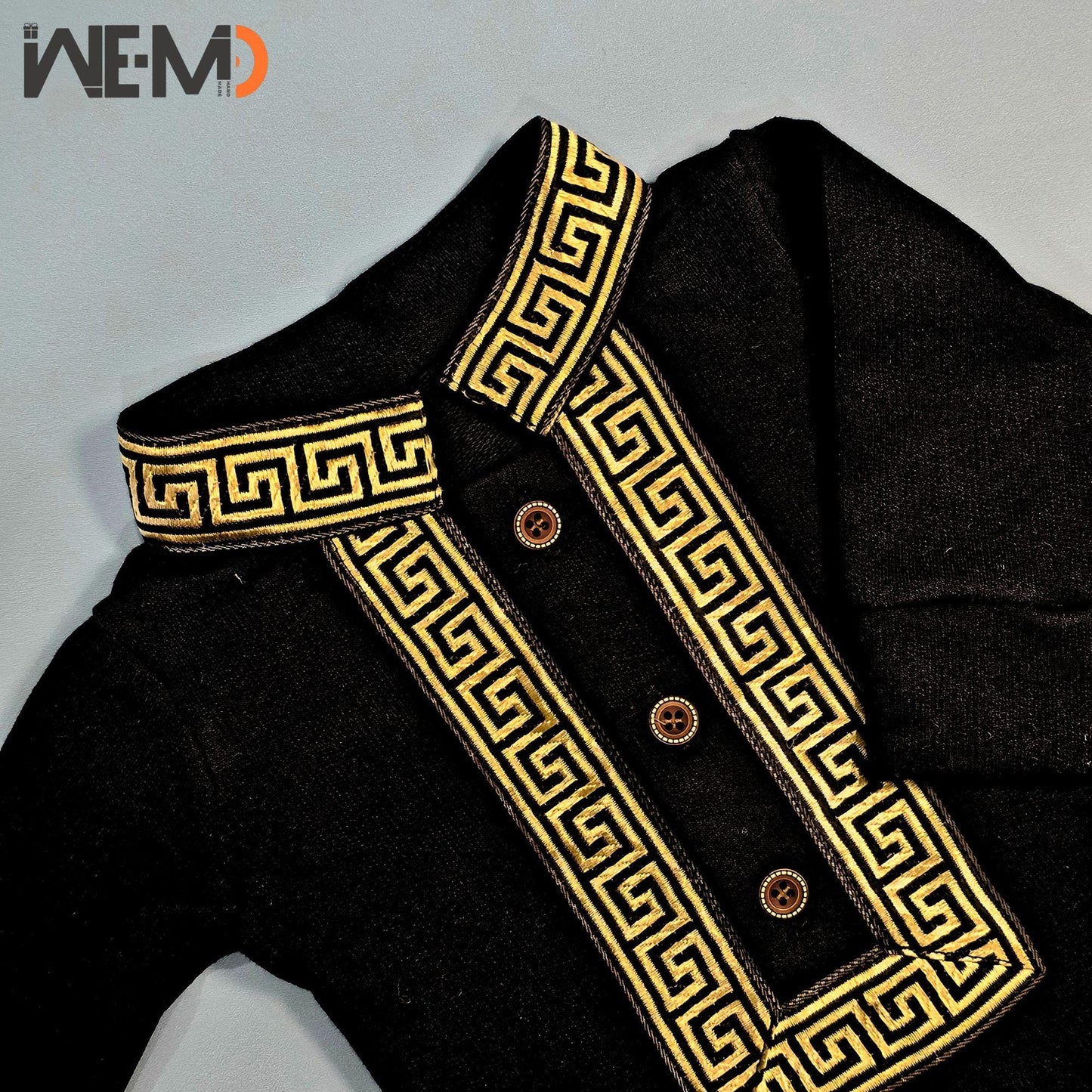 Close-up of neckline and premium snap buttons on Muslim baby bodysuit