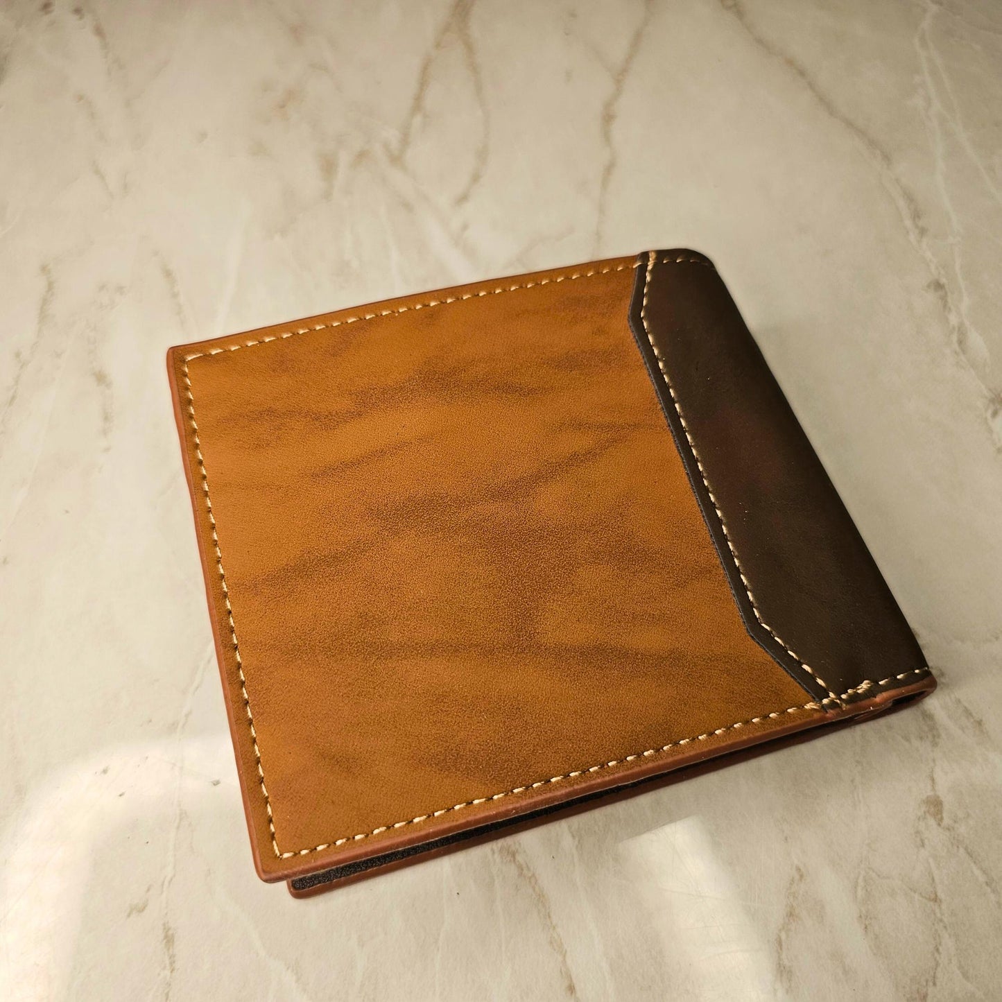 Personalized Wallet for Men – Custom Engraved Leather Wallet for Him – Fathers Day Gift, Dad Birthday Gift, husband gift, Money Holder