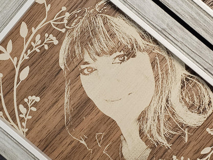 Personalized Wooden Engraved Photo Frame – Custom Gift for Valentine’s Day, Anniversary, Wedding & Birthday