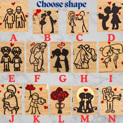 Personalized Wooden Valentine’s Gift – Engraved Love Plaque – Custom Couples Gift for Anniversaries, Weddings & Romantic Home Decor