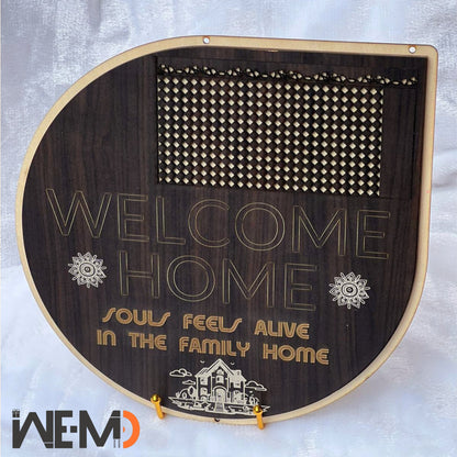 Customized Welcome Home Sign, engraved Wooden Sign