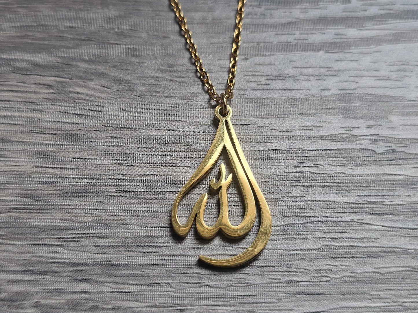 Allah Necklace - Unique Double Layer Islamic Jewelry - Gold Plated Gift for Muslim Women