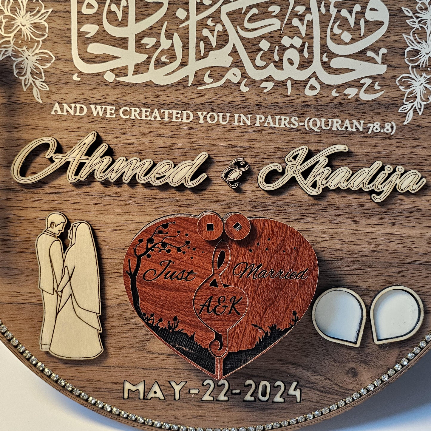 Personalized Wooden Heart Ring Box – Custom Engraved Proposal Ring Holder – Wedding & Engagement Ring Box – Just Married Keepsake Gift – Romantic Anniversary Wooden Ring Holder – Couples Ring Box – Rustic Handmade Jewelry Box