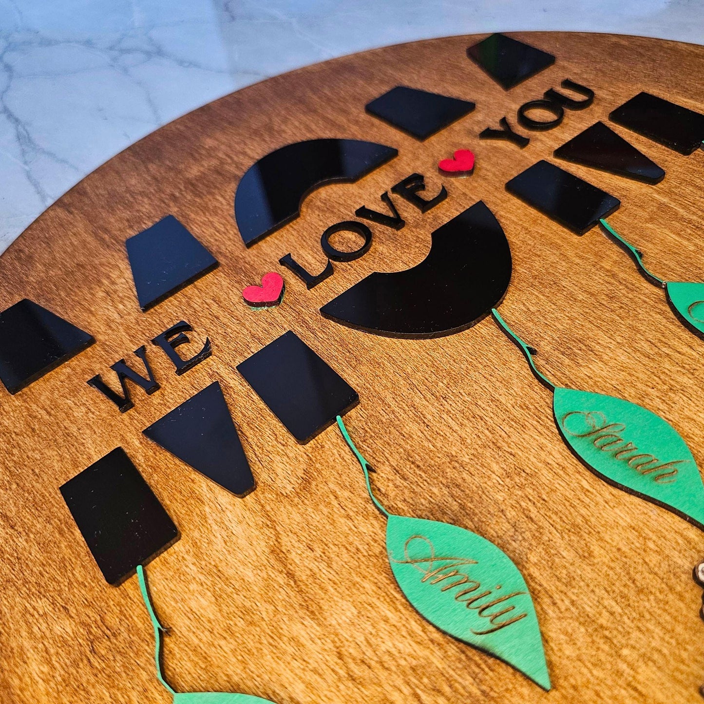 Custom Mothers Day Gift for Mom – Personalized Wall Art Sign with Engraved Names & Photo – Family Keepsake for Mom, Grandma, or Wife – Custom Wood Plaque – Birthday Gift – Gift from Daughter Son Kids – New Mom Gift – Home Decor for Mother’s Day