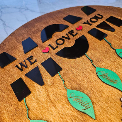 Custom Mothers Day Gift for Mom – Personalized Wall Art Sign with Engraved Names & Photo – Family Keepsake for Mom, Grandma, or Wife – Custom Wood Plaque – Birthday Gift – Gift from Daughter Son Kids – New Mom Gift – Home Decor for Mother’s Day