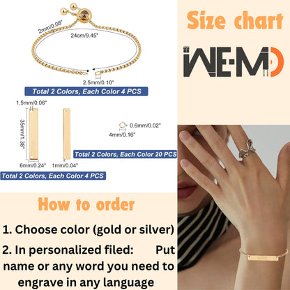 Personalized Bracelet for Women Gold Bar Bracelet Custom Initial Bracelet , custom name bracelet unique gift for her, anniversary gift