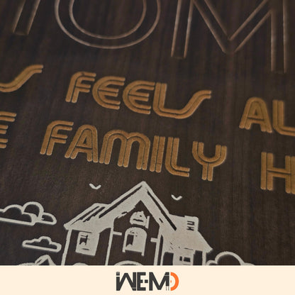 Customized Welcome Home Sign, engraved Wooden Sign