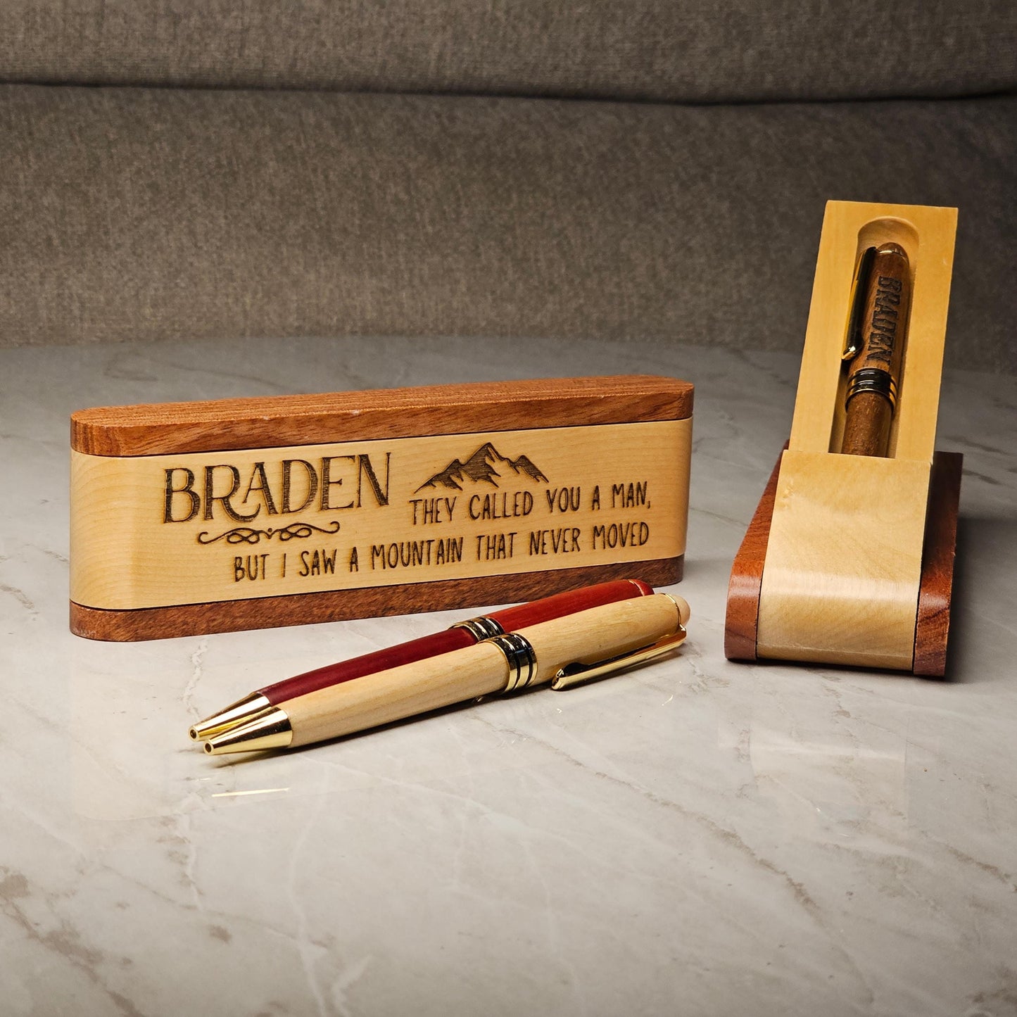 Personalized Wood Pen, Monogrammed Pen Set, Engraved Pen Holder, Dad Gift, Father’s Day Gift, Gifts for him, Boss Gift, Graduation Gift