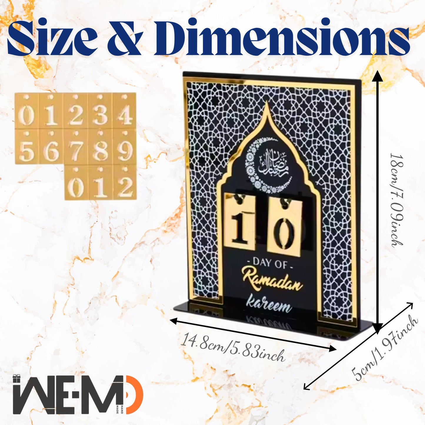 Ramadan Calendar | Ramadan Decor | Islamic Gift | Ramadan Countdown|Unique Ramadan Gift for Families | Islamic Eid Decorations