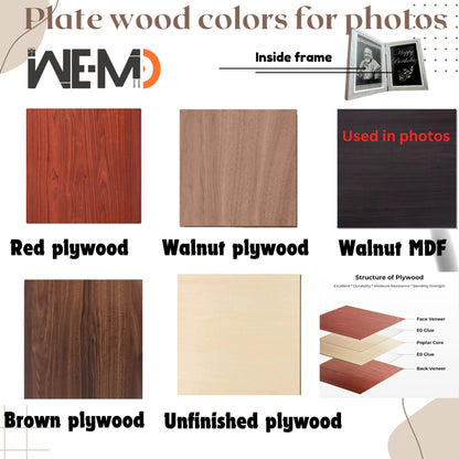 Personalized Wooden Engraved Photo Frame – Custom Gift for Valentine’s Day, Anniversary, Wedding & Birthday