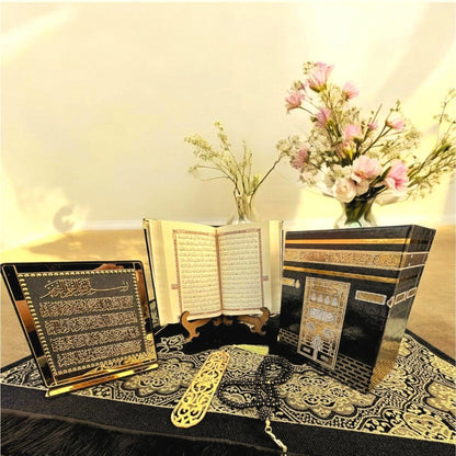 Complete Islamic Gift Set arranged aesthetically for presentation