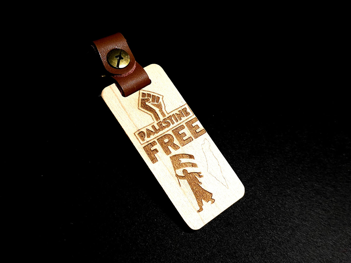 Handmade Laser Engraved Free Palestine Wooden Keychain for Men/Women, Palestinian Keychain, Palestine Flag, Islamic Keyring Gift for Muslims
