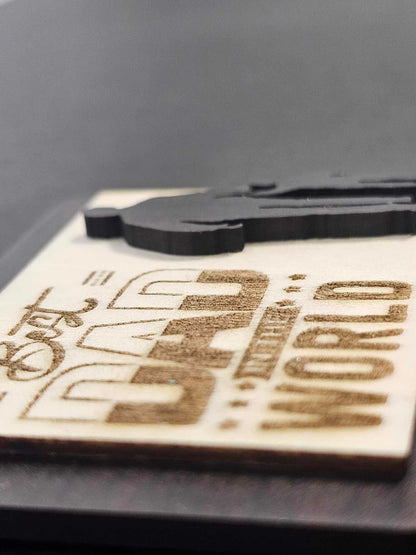 Father's Day Keychain, Wooden Engraved Keychain