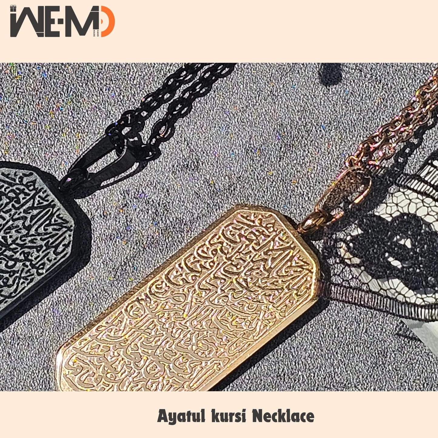 Ayat al-Kursi Necklace - Gold Plated Chain Options - Islamic Gift for Men & Women Gold, Silver, Rose Gold Quran Jewelry | Muslim Gift