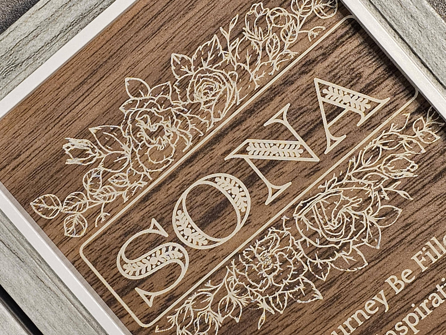 Personalized Wooden Engraved Photo Frame – Custom Gift for Valentine’s Day, Anniversary, Wedding & Birthday