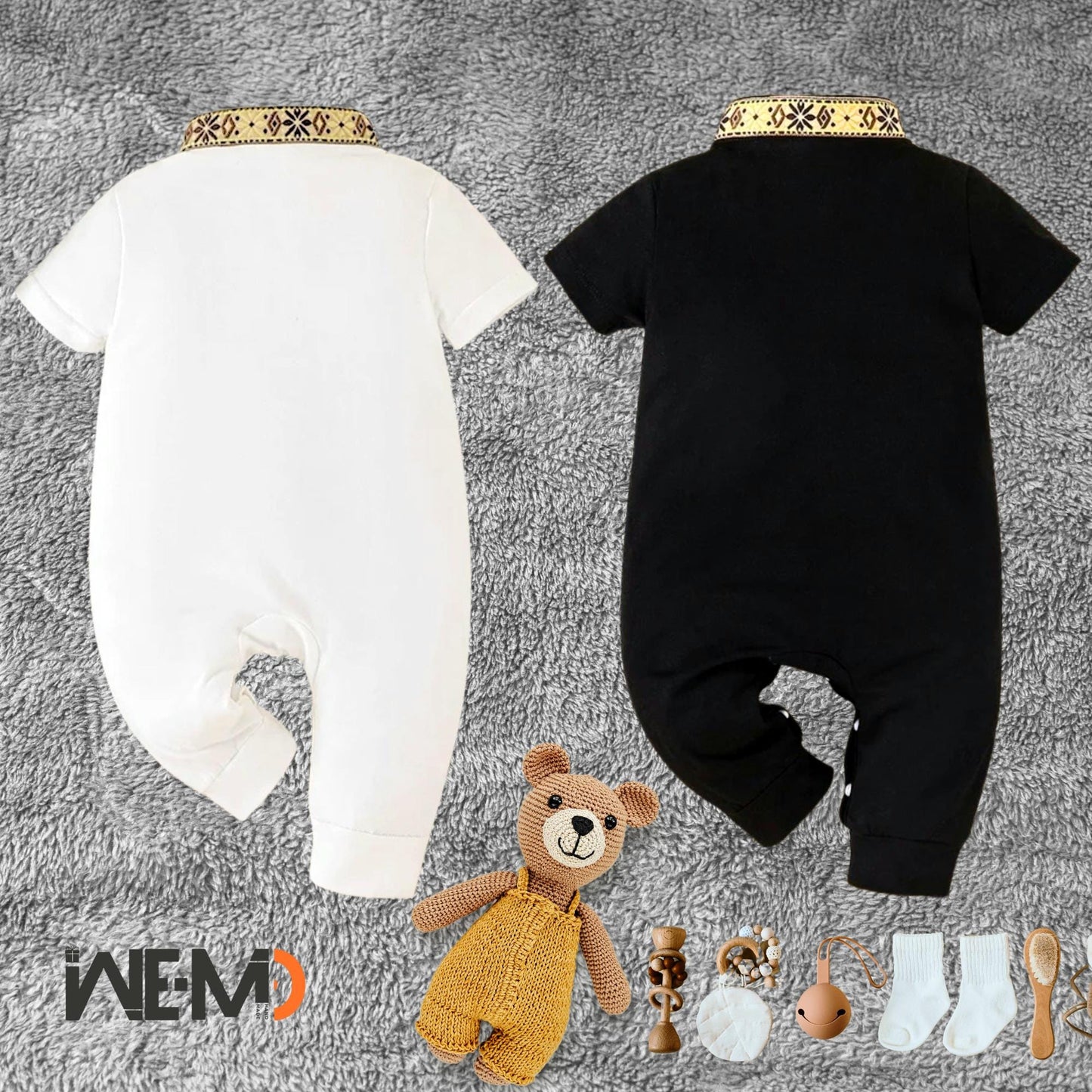 Baby Shower Gift for Boy, Islamic Newborn Romper Set, Personalized Baby Outfit, Coming Home Clothes, Soft Organic Cotton