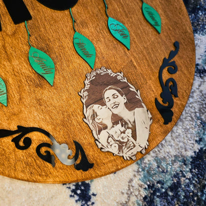 Custom Mothers Day Gift for Mom – Personalized Wall Art Sign with Engraved Names & Photo – Family Keepsake for Mom, Grandma, or Wife – Custom Wood Plaque – Birthday Gift – Gift from Daughter Son Kids – New Mom Gift – Home Decor for Mother’s Day