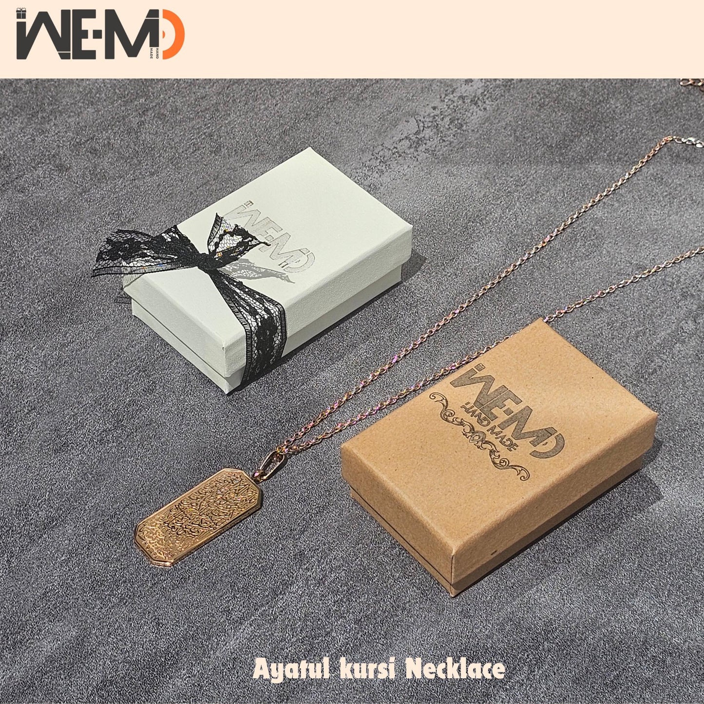 Ayat al-Kursi Necklace - Gold Plated Chain Options - Islamic Gift for Men & Women Gold, Silver, Rose Gold Quran Jewelry | Muslim Gift