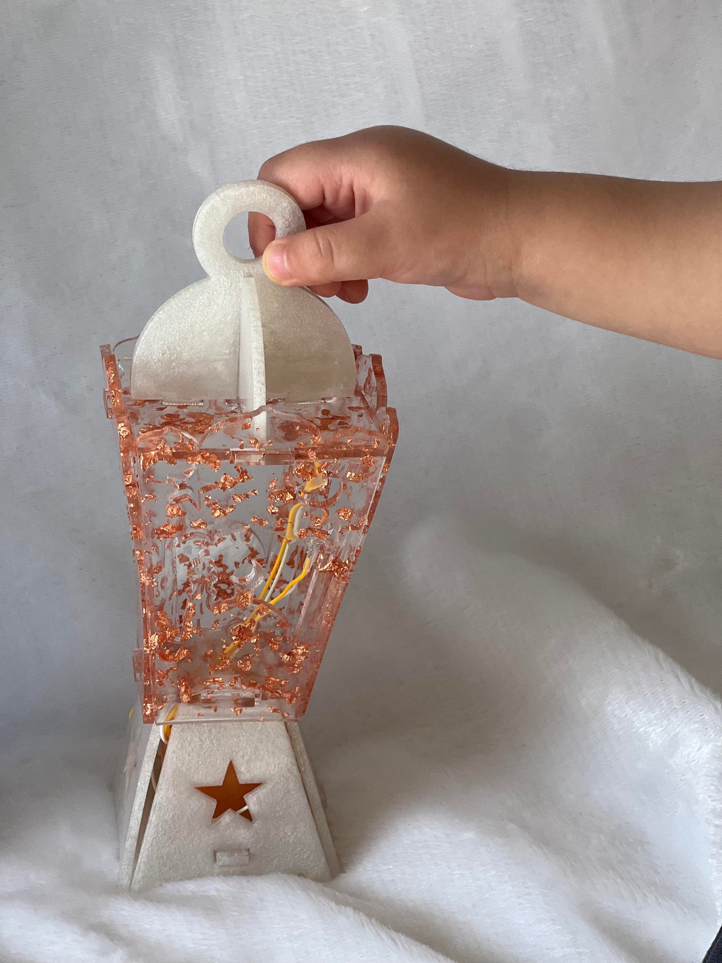 Ramadan Lantern, Resin Epoxy light lantern, Ramadn kids, light Lantern and sound, Fanos Ramadan, Ramadan gifts, Islamic Ramadan, eid gif