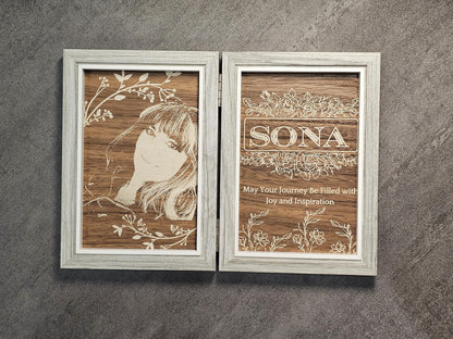 Personalized Wooden Engraved Photo Frame – Custom Gift for Valentine’s Day, Anniversary, Wedding & Birthday
