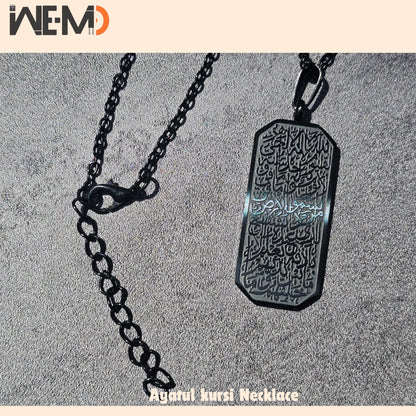 Ayat al-Kursi Necklace - Gold Plated Chain Options - Islamic Gift for Men & Women Gold, Silver, Rose Gold Quran Jewelry | Muslim Gift