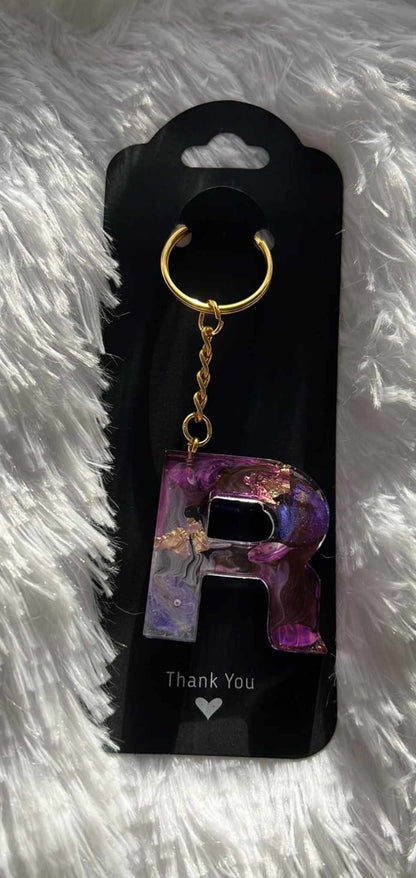 Custom Letter Resin Keychain, Pressed Flower Keychain, Luggage tag, Alphabet Charm Key pendant, Keychain for everyone, various designs, Gift