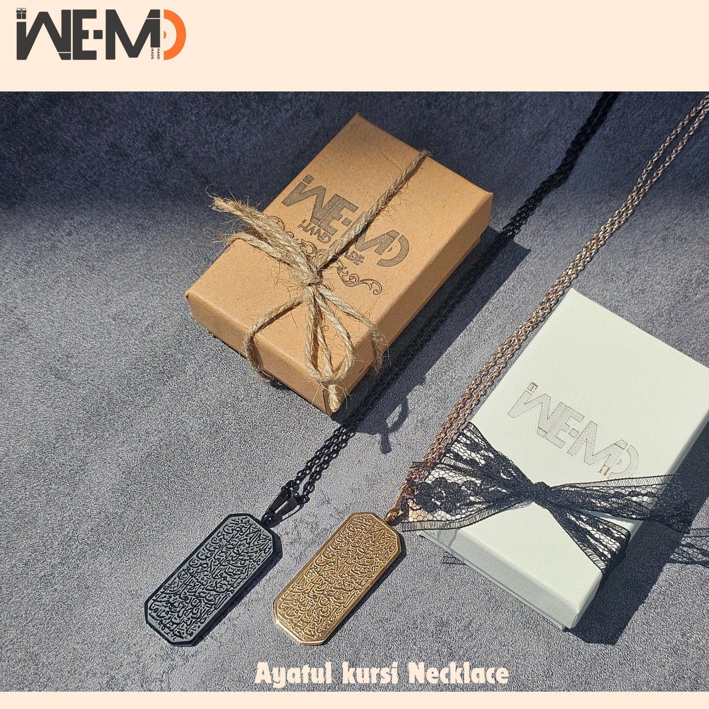 Ayat al-Kursi Necklace - Gold Plated Chain Options - Islamic Gift for Men & Women Gold, Silver, Rose Gold Quran Jewelry | Muslim Gift