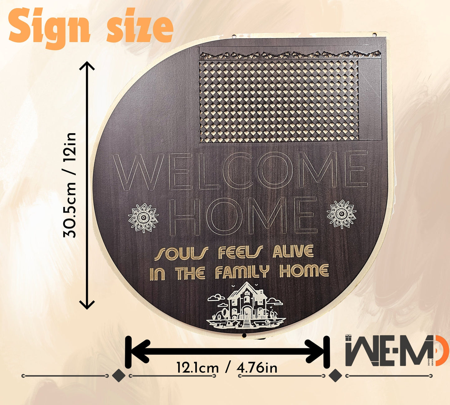 Customized Welcome Home Sign, engraved Wooden Sign