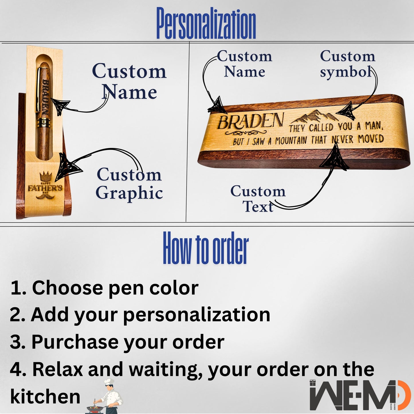 Personalized Wood Pen, Monogrammed Pen Set, Engraved Pen Holder, Dad Gift, Father’s Day Gift, Gifts for him, Boss Gift, Graduation Gift