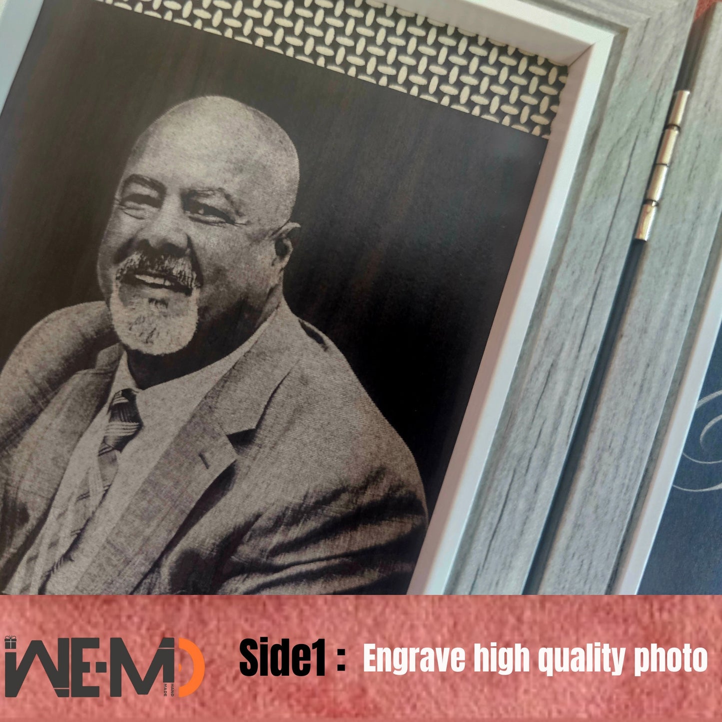 Personalized Wooden Engraved Photo Frame – Custom Gift for Valentine’s Day, Anniversary, Wedding & Birthday