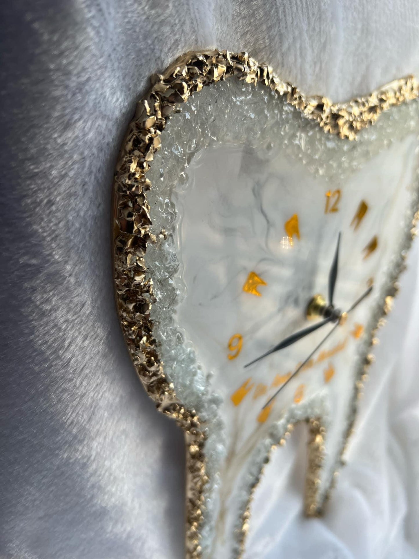 Custom Resin Tooth Clock, Dental Office Decor, Epoxy Wall Clock, Personalized Tooth Gift