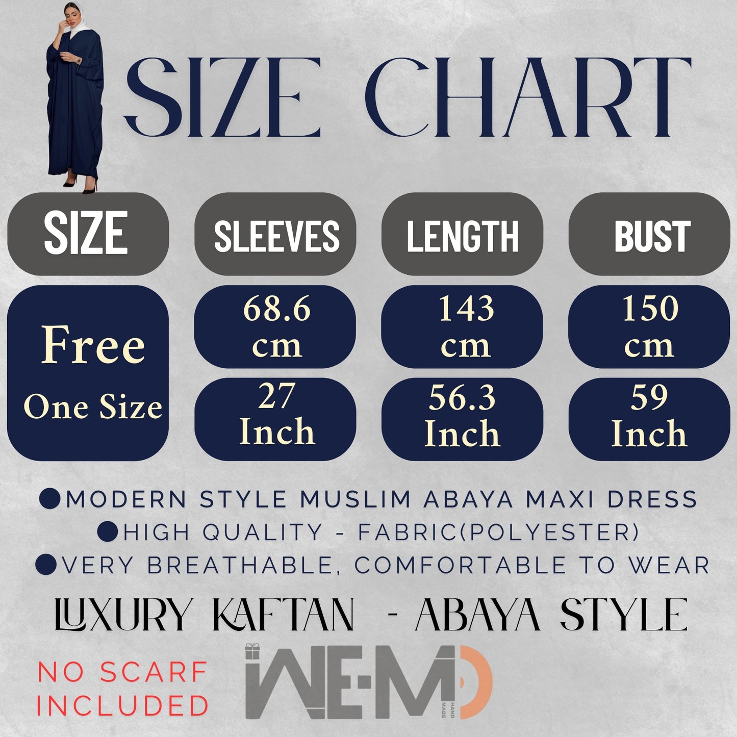 Islamic Kaftan Abaya for Women – Modest Dubai Thobe | Muslim Dress | Eid | Ramadan | Prayer Outfit