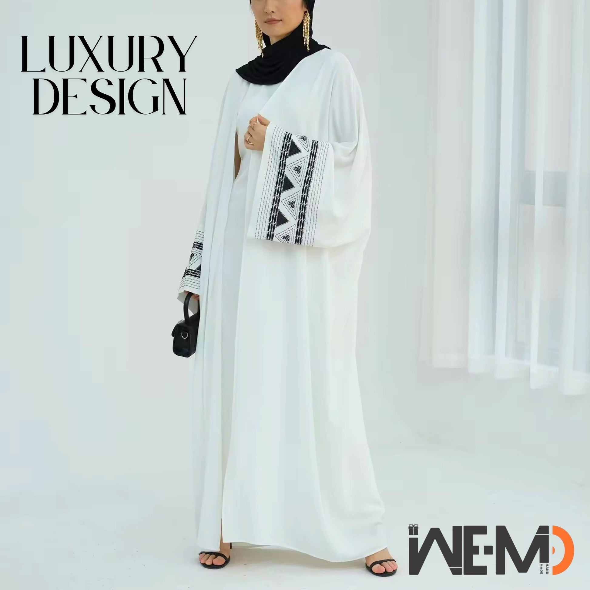 White abaya with hijab – lightweight modest outfit for Eid, prayer, or special occasions