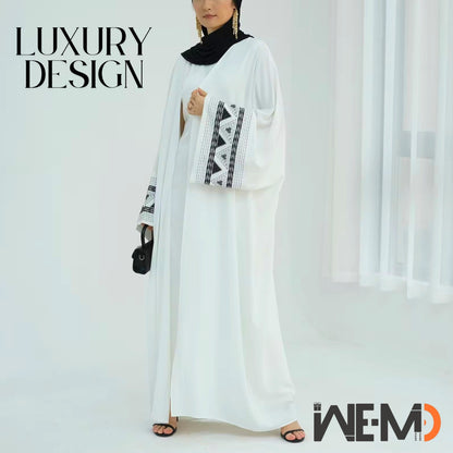 White abaya with hijab – lightweight modest outfit for Eid, prayer, or special occasions